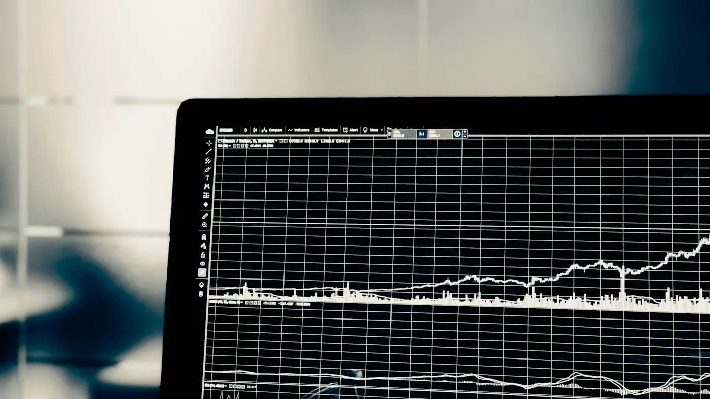 Line charts on a screen