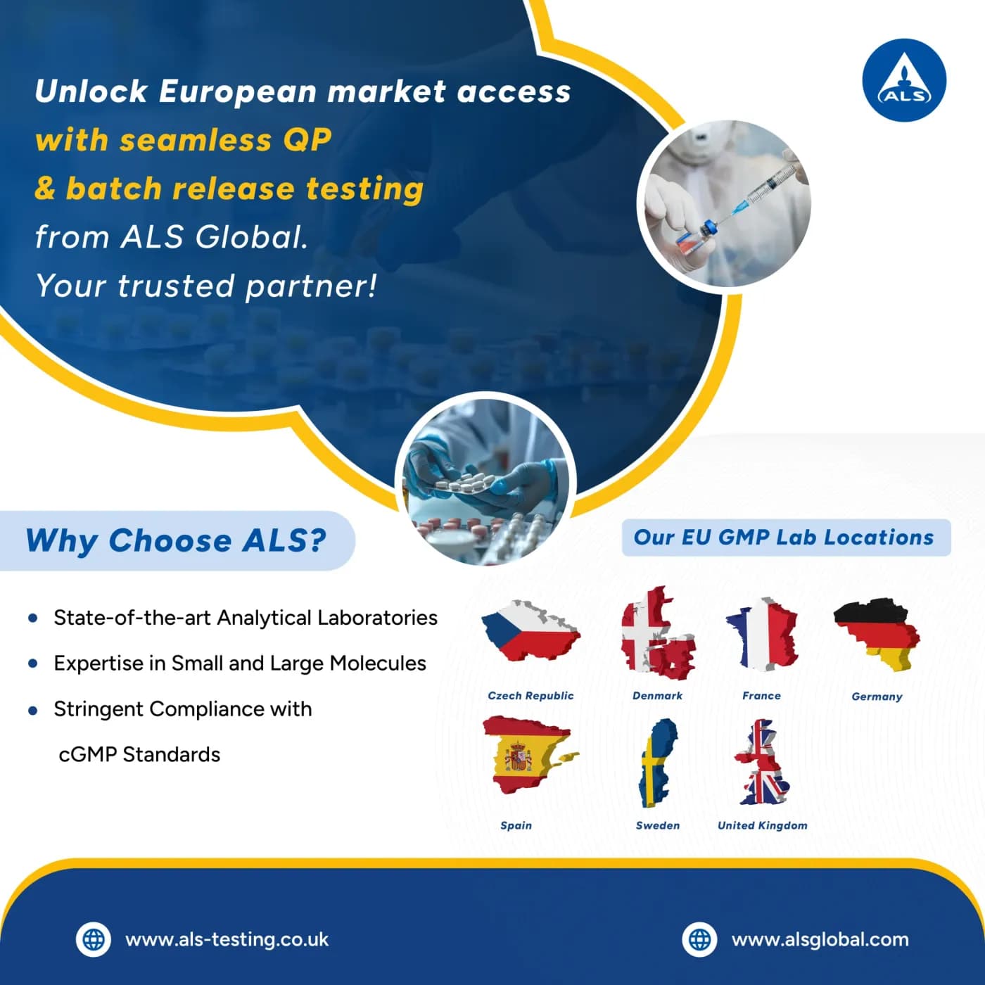 ALS Global post about European market access and batch release testing