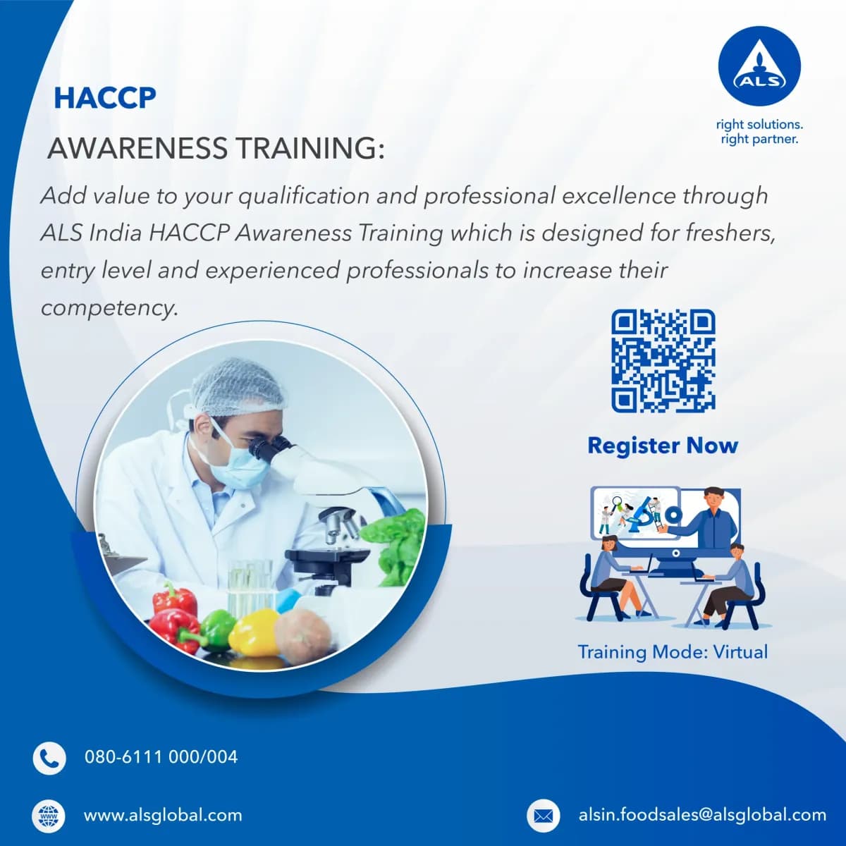 ALS India post: HACCP awareness training with a scientist photo