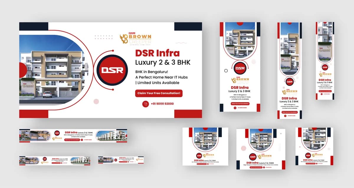 DSR Infra alternate banner set for luxury villas