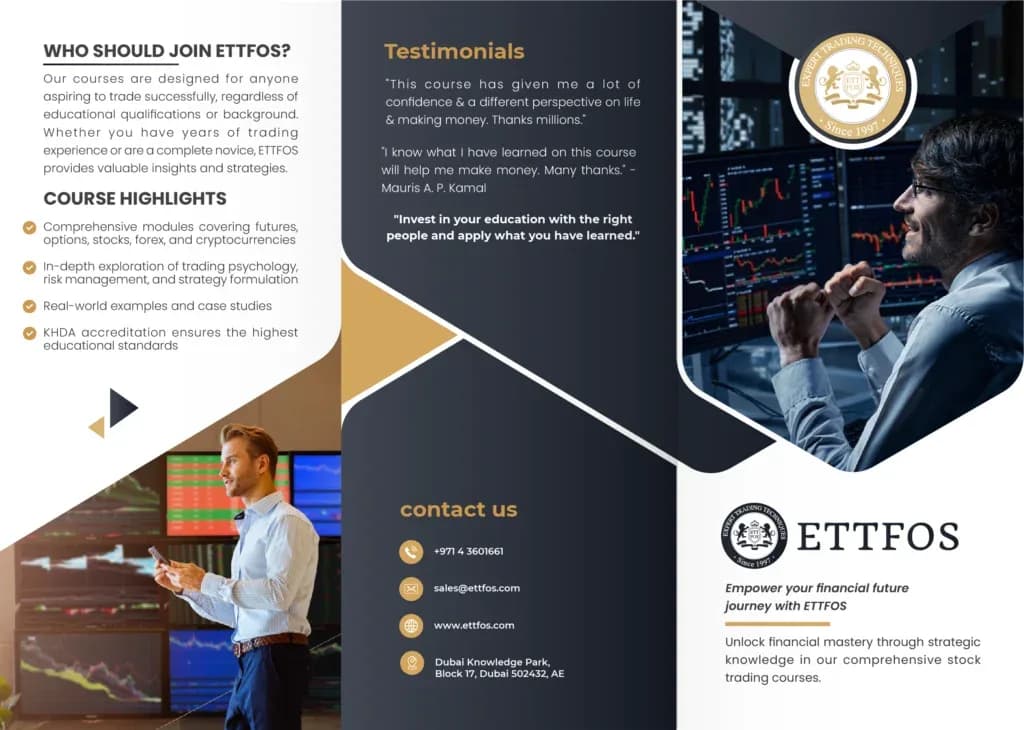ETTFOS brochure outer panels: who should join, testimonials and contact details