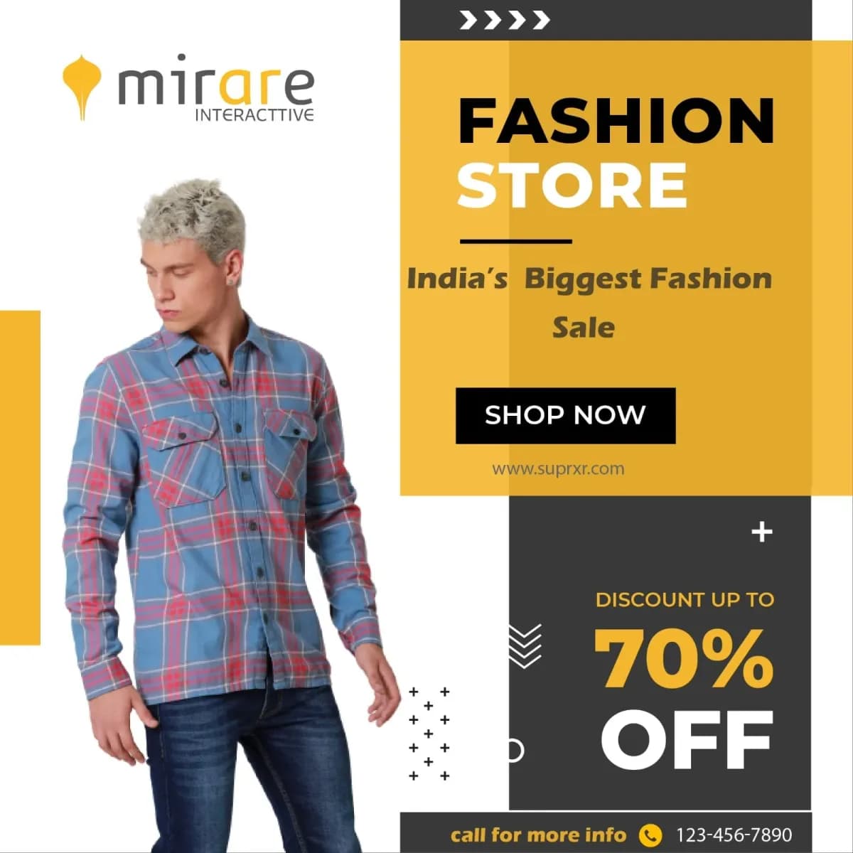 Mirare fashion store post: India's biggest fashion sale, up to 70% off