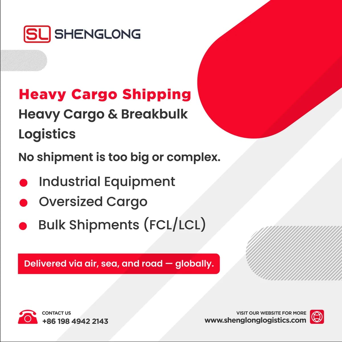 Shenglong post: Heavy Cargo Shipping and Breakbulk Logistics